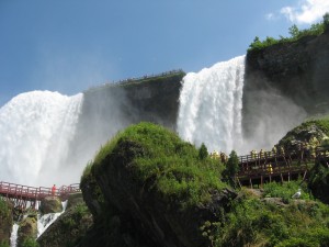 Climbing the falls